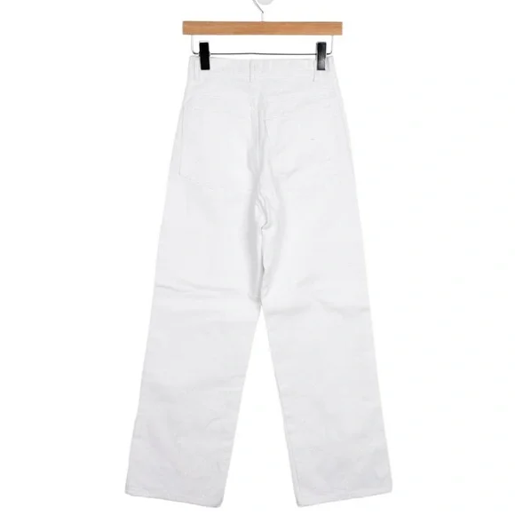 Lisa Says Gah Robyn High Waisted Wide Leg White Jeans 26